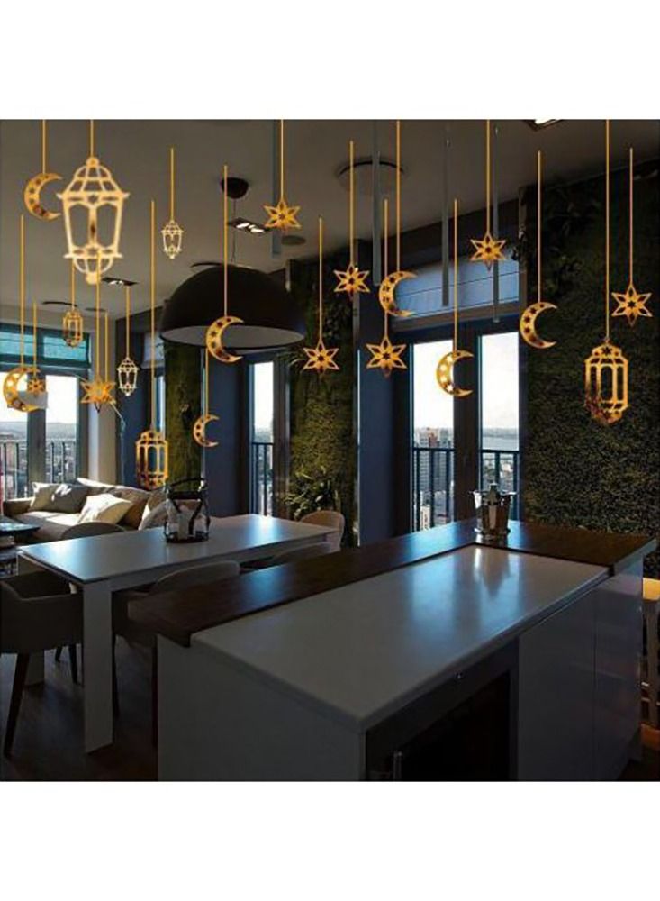 زينة رمضان بأشكال مختلفة ورائعة - ذهبي - Image 3